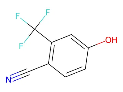 4-Hydroxy-2-(trifluoromethyl)benzonitrile structure