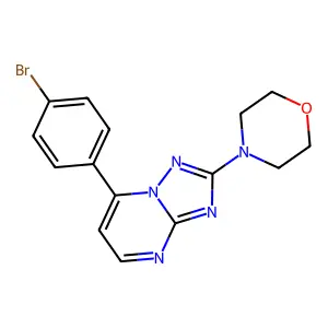 4-[7-(4-Bromophenyl)-[1,2,4]triazolo[1,5-a]pyrimidin-2-yl]morpholine structure