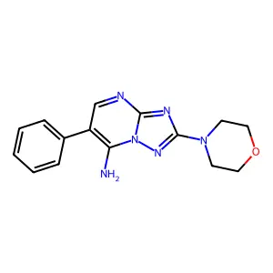 2-Morpholino-6-phenyl[1,2,4]triazolo[1,5-a]pyrimidin-7-amine structure