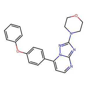 4-[7-(4-Phenoxyphenyl)-[1,2,4]triazolo[1,5-a]pyrimidin-2-yl]morpholine structure