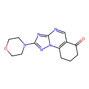 2-morpholino-8,9-dihydro[1,2,4]triazolo[1,5-a]quinazolin-6(7H)-one structure