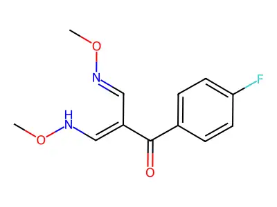 1-(4-Fluorophenyl)-3-(methoxyamino)-2-(methoxyiminomethyl)prop-2-en-1-one structure