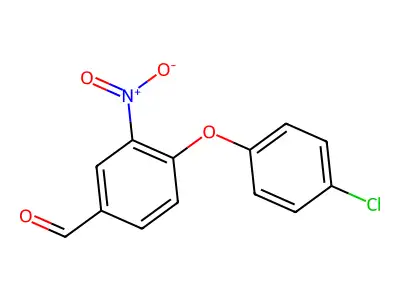 4-(4-Chlorophenoxy)-3-nitrobenzenecarbaldehyde structure