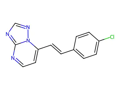 7-[2-(4-Chlorophenyl)ethenyl]-[1,2,4]triazolo[1,5-a]pyrimidine structure