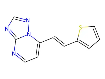 7-(2-Thiophen-2-ylethenyl)-[1,2,4]triazolo[1,5-a]pyrimidine structure