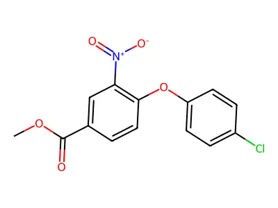 Methyl 4-(4-chlorophenoxy)-3-nitrobenzoate structure
