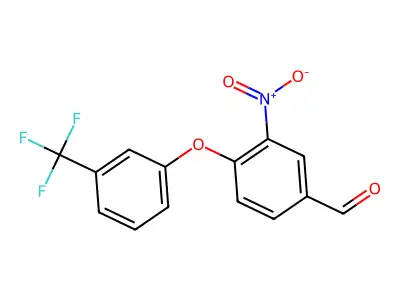 3-Nitro-4-[3-(trifluoromethyl)phenoxy]benzaldehyde structure