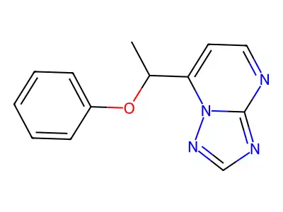 7-(1-Phenoxyethyl)-[1,2,4]triazolo[1,5-a]pyrimidine structure