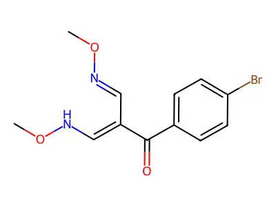 1-(4-Bromophenyl)-3-(methoxyamino)-2-(methoxyiminomethyl)prop-2-en-1-one structure