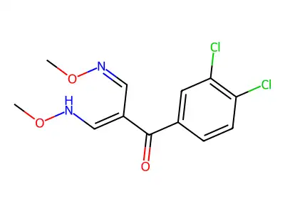 1-(3,4-Dichlorophenyl)-3-(methoxyamino)-2-(methoxyiminomethyl)prop-2-en-1-one structure