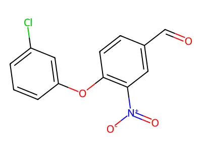 4-(3-Chlorophenoxy)-3-nitrobenzenecarbaldehyde structure