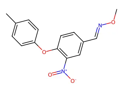 Methoxy({[4-(4-methylphenoxy)-3-nitrophenyl]methylidene})amine structure