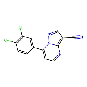7-(3,4-Dichlorophenyl)pyrazolo[1,5-a]pyrimidine-3-carbonitrile structure