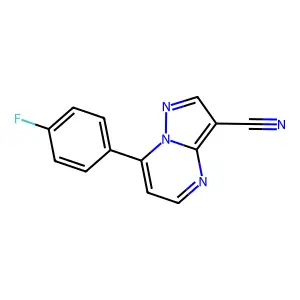 7-(4-Fluorophenyl)pyrazolo[1,5-a]pyrimidine-3-carbonitrile structure