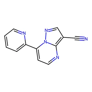 7-(2-Pyridinyl)pyrazolo[1,5-a]pyrimidine-3-carbonitrile structure