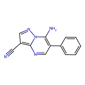 7-Amino-6-phenylpyrazolo[1,5-a]pyrimidine-3-carbonitrile structure