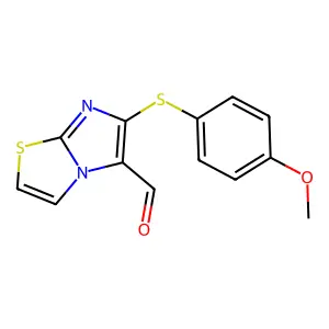 6-[(4-Methoxyphenyl)sulfanyl]imidazo[2,1-b][1,3]thiazole-5-carbaldehyde structure