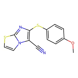 6-[(4-Methoxyphenyl)sulfanyl]imidazo[2,1-b][1,3]thiazole-5-carbonitrile structure