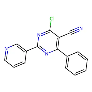4-Chloro-6-phenyl-2-(3-pyridinyl)-5-pyrimidinecarbonitrile structure