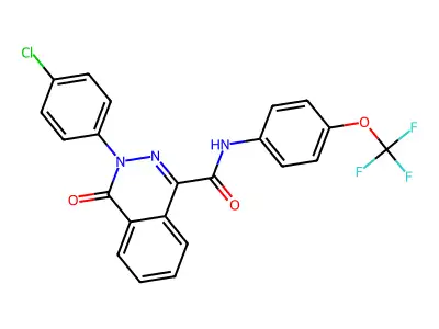 3-(4-chlorophenyl)-4-oxo-N-[4-(trifluoromethoxy)phenyl]phthalazine-1-carboxamide structure
