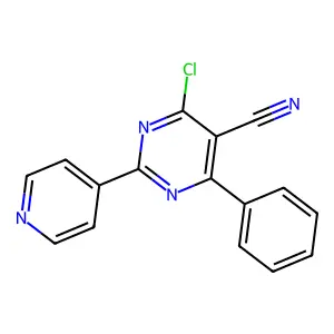 4-Chloro-6-phenyl-2-(4-pyridinyl)-5-pyrimidinecarbonitrile structure