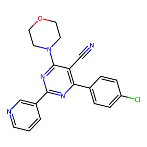 4-(4-Chlorophenyl)-6-morpholino-2-(3-pyridinyl)-5-pyrimidinecarbonitrile structure