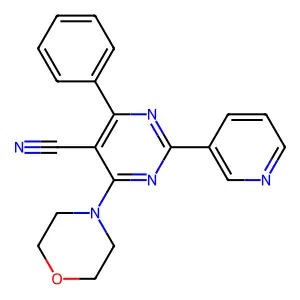 4-Morpholino-6-phenyl-2-(3-pyridinyl)-5-pyrimidinecarbonitrile structure
