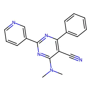 4-(Dimethylamino)-6-phenyl-2-(3-pyridinyl)-5-pyrimidinecarbonitrile structure