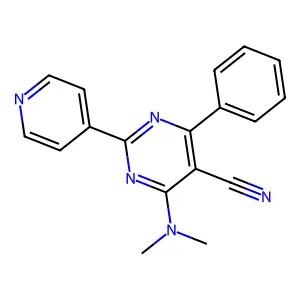 4-(Dimethylamino)-6-phenyl-2-(4-pyridinyl)-5-pyrimidinecarbonitrile structure