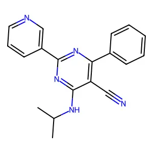 4-(Isopropylamino)-6-phenyl-2-(3-pyridinyl)-5-pyrimidinecarbonitrile structure