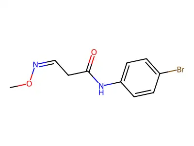 N-(4-bromophenyl)-3-methoxyiminopropanamide structure