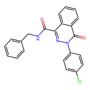 N-benzyl-3-(4-chlorophenyl)-4-oxo-3,4-dihydro-1-phthalazinecarboxamide structure