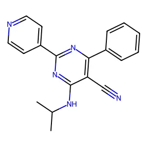 4-(Isopropylamino)-6-phenyl-2-(4-pyridinyl)-5-pyrimidinecarbonitrile structure