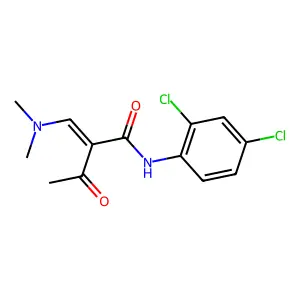 N-(2,4-dichlorophenyl)-2-(dimethylaminomethylidene)-3-oxobutanamide structure