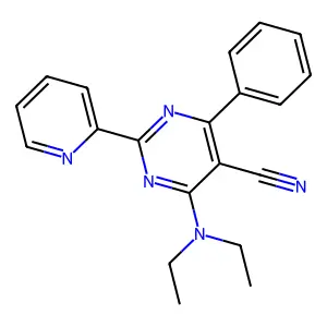 4-(Diethylamino)-6-phenyl-2-(2-pyridinyl)-5-pyrimidinecarbonitrile structure