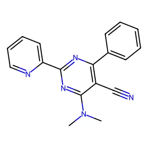 4-(Dimethylamino)-6-phenyl-2-(2-pyridinyl)-5-pyrimidinecarbonitrile structure
