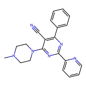 4-(4-Methylpiperazino)-6-phenyl-2-(2-pyridinyl)-5-pyrimidinecarbonitrile structure
