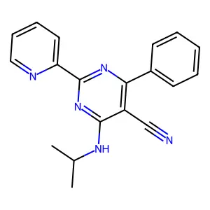 4-(Isopropylamino)-6-phenyl-2-(2-pyridinyl)-5-pyrimidinecarbonitrile structure