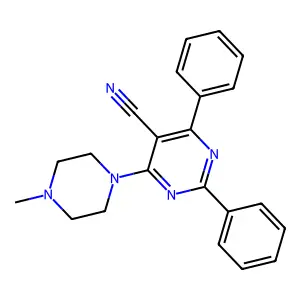 4-(4-Methylpiperazino)-2,6-diphenyl-5-pyrimidinecarbonitrile structure
