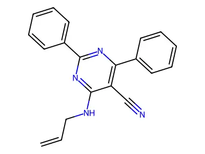 4-(Allylamino)-2,6-diphenyl-5-pyrimidinecarbonitrile structure