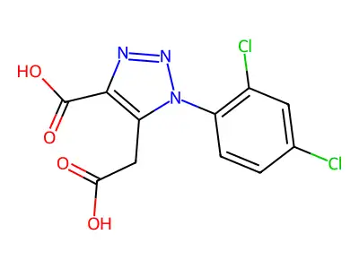 4-Carboxy-1-(2,4-dichlorophenyl)-1H-1,2,3-triazole-5-acetic acid structure