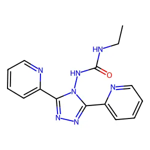 N-[3,5-di(2-pyridinyl)-4H-1,2,4-triazol-4-yl]-N'-ethylurea structure
