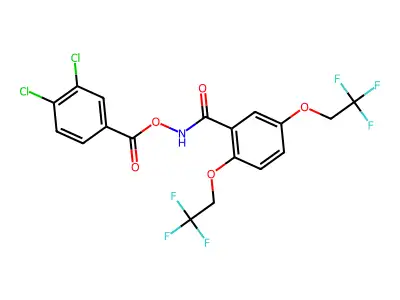 [[2,5-Bis(2,2,2-trifluoroethoxy)benzoyl]amino] 3,4-dichlorobenzoate structure