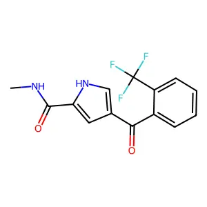 N-methyl-4-[2-(trifluoromethyl)benzoyl]-1H-pyrrole-2-carboxamide structure