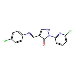 4-[(4-chloroanilino)methylene]-2-(6-chloro-2-pyridinyl)-2,4-dihydro-3H-pyrazol-3-one structure