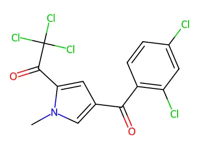 2,2,2-trichloro-1-[4-(2,4-dichlorobenzoyl)-1-methyl-1H-pyrrol-2-yl]-1-ethanone structure
