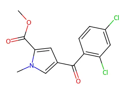 methyl 4-(2,4-dichlorobenzoyl)-1-methyl-1H-pyrrole-2-carboxylate structure