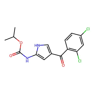 propan-2-yl N-[4-(2,4-dichlorobenzoyl)-1H-pyrrol-2-yl]carbamate structure