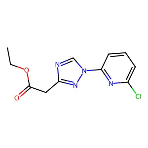 Ethyl 2-[1-(6-chloropyridin-2-yl)-1,2,4-triazol-3-yl]acetate structure