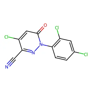 4-Chloro-1-(2,4-dichlorophenyl)-6-oxo-1,6-dihydro-3-pyridazinecarbonitrile structure